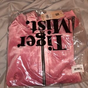 pink velvet crop jacket